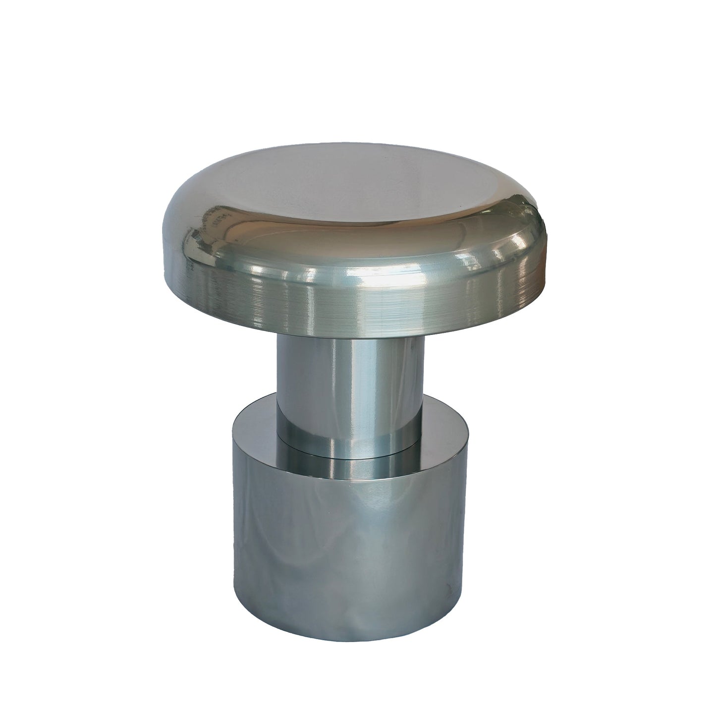 CST12081-BC 40cm Round Side Table - Powder Silver