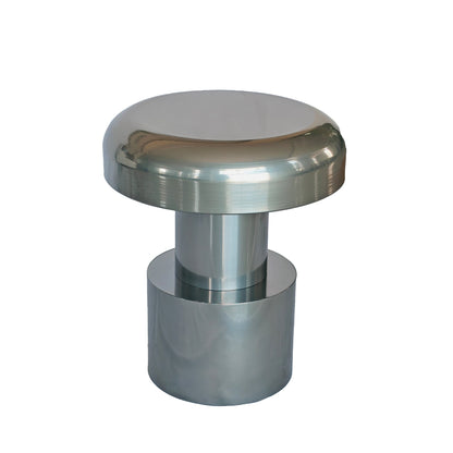 CST12081-BC 40cm Round Side Table - Powder Silver