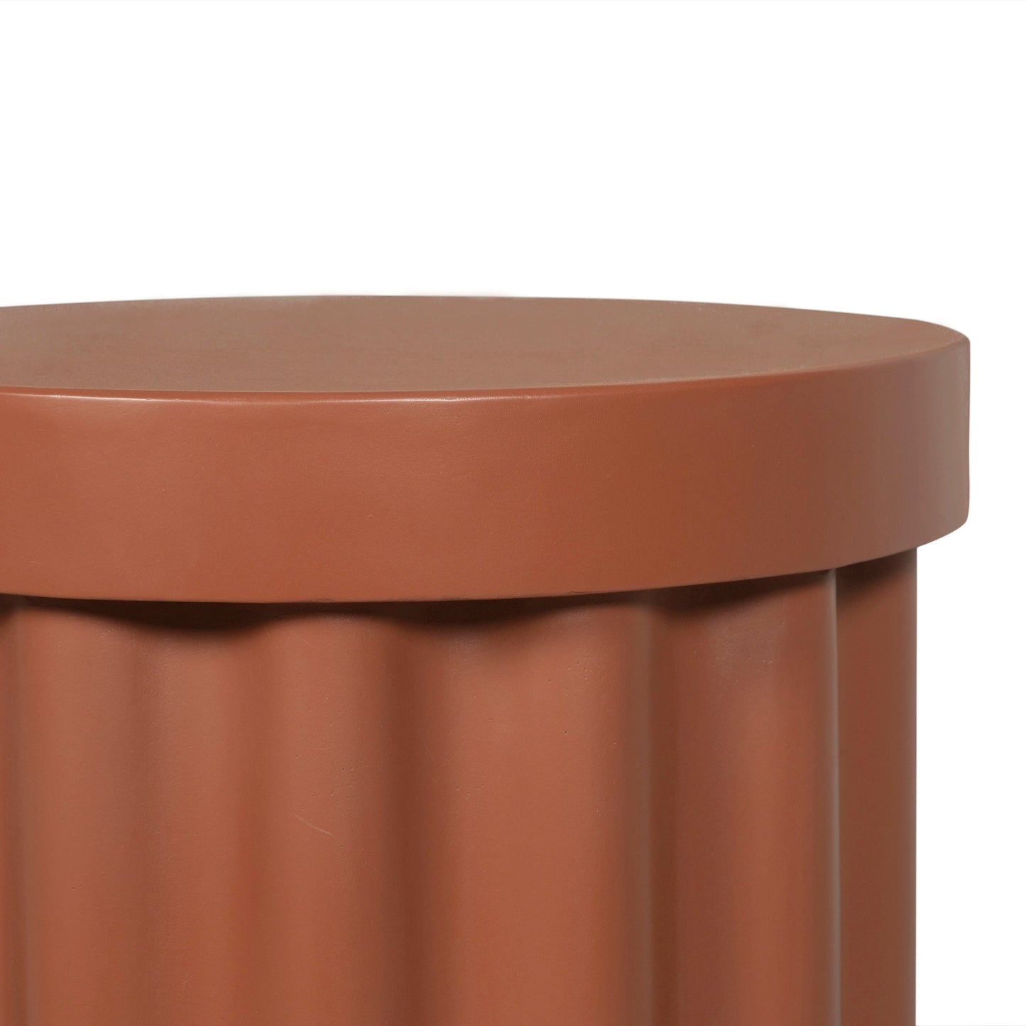 CST12291-CO 40cm Concrete Side Table - Terracotta