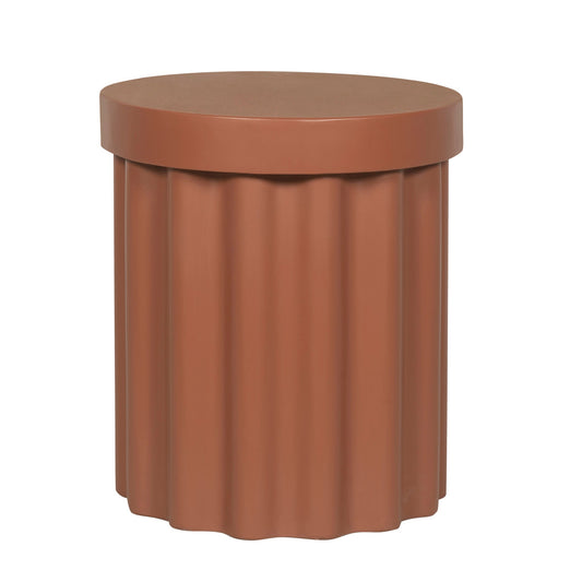 CST12291-CO 40cm Concrete Side Table - Terracotta
