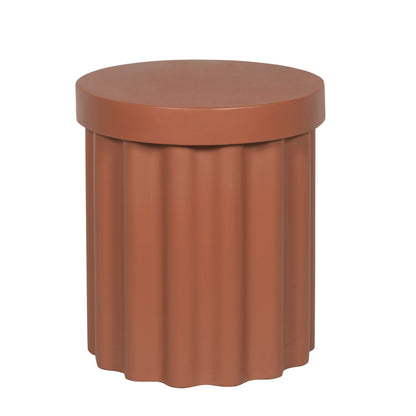 CST12291-CO 40cm Concrete Side Table - Terracotta
