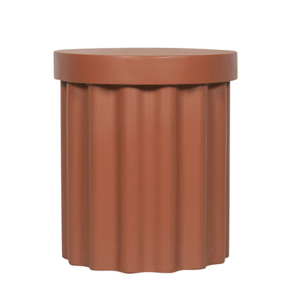 CST12291-CO 40cm Concrete Side Table - Terracotta