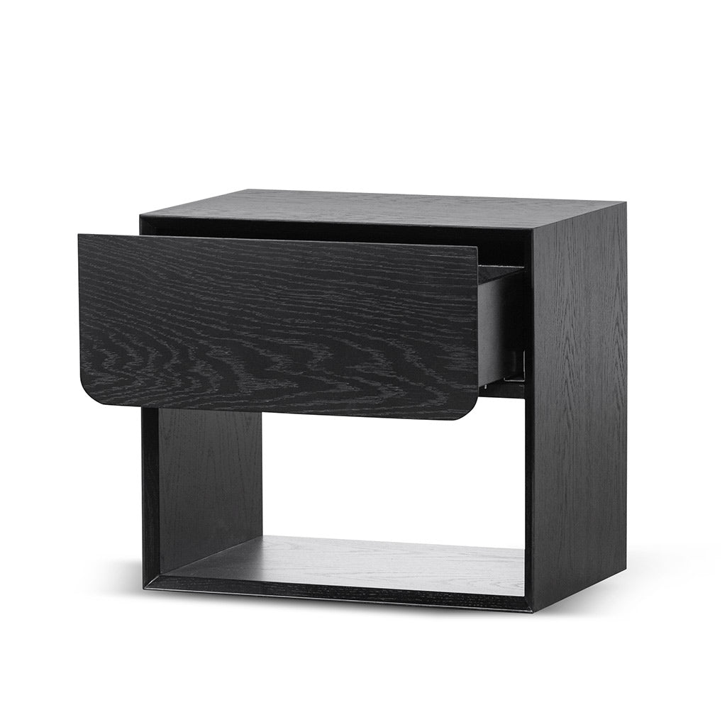 CST6716-CN Oak Bedside Table - Black