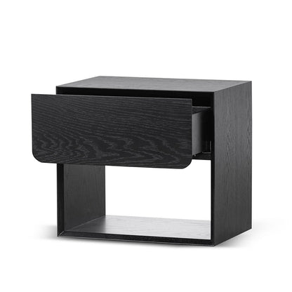 CST6716-CN Oak Bedside Table - Black