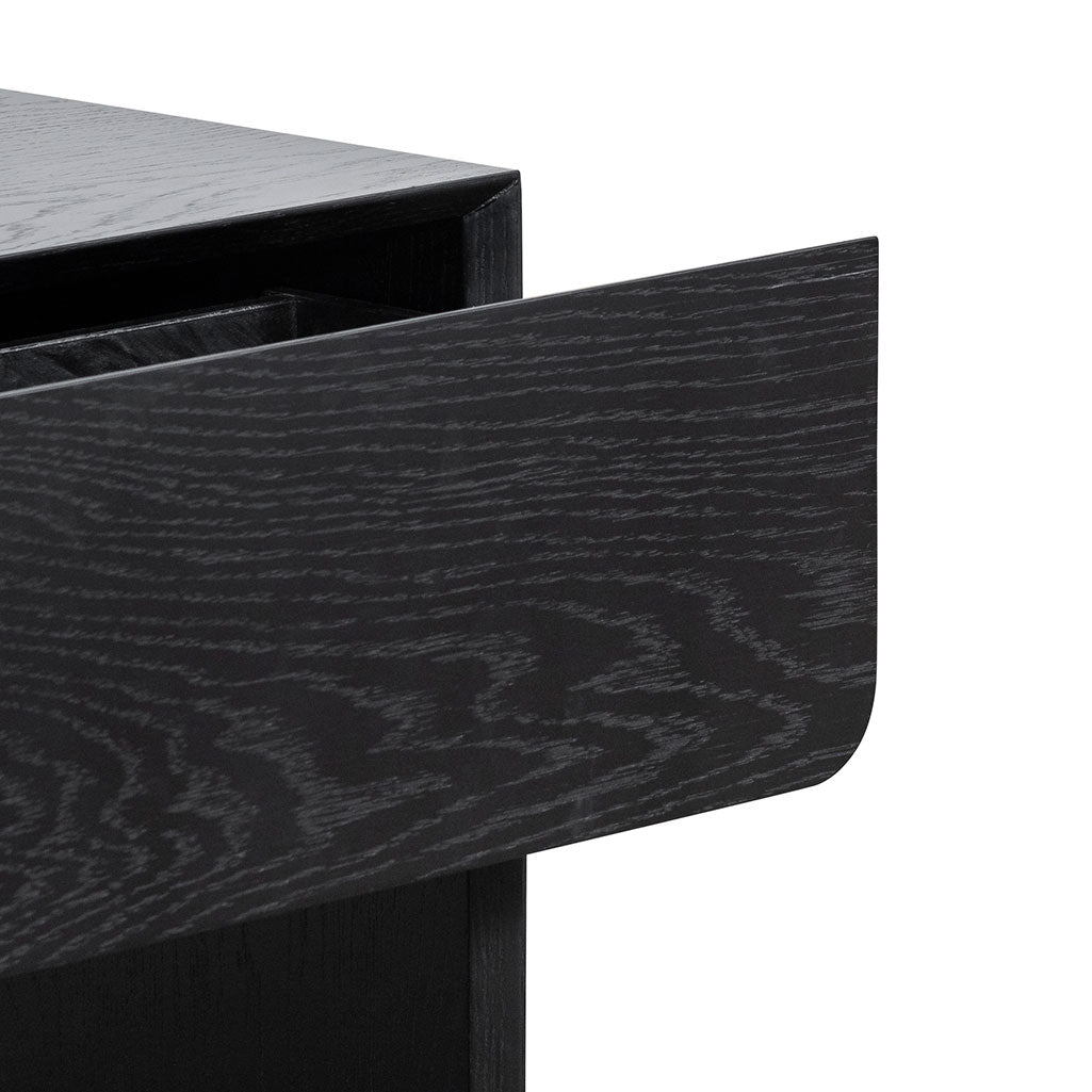 CST6716-CN Oak Bedside Table - Black