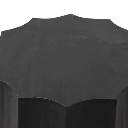 40cm (D) recycled Side Table - Full Black