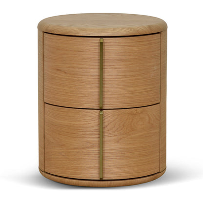 CST8555-CN 46cm Round Bedside Table - Natural