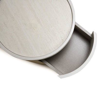 CST8637-IG Bedside Table - Warm Grey