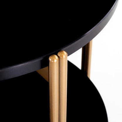 Black and Gold 1 Drawer Side Table
