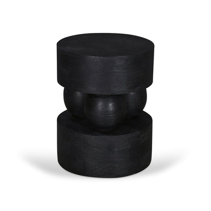 40cm Round Side Table - Black