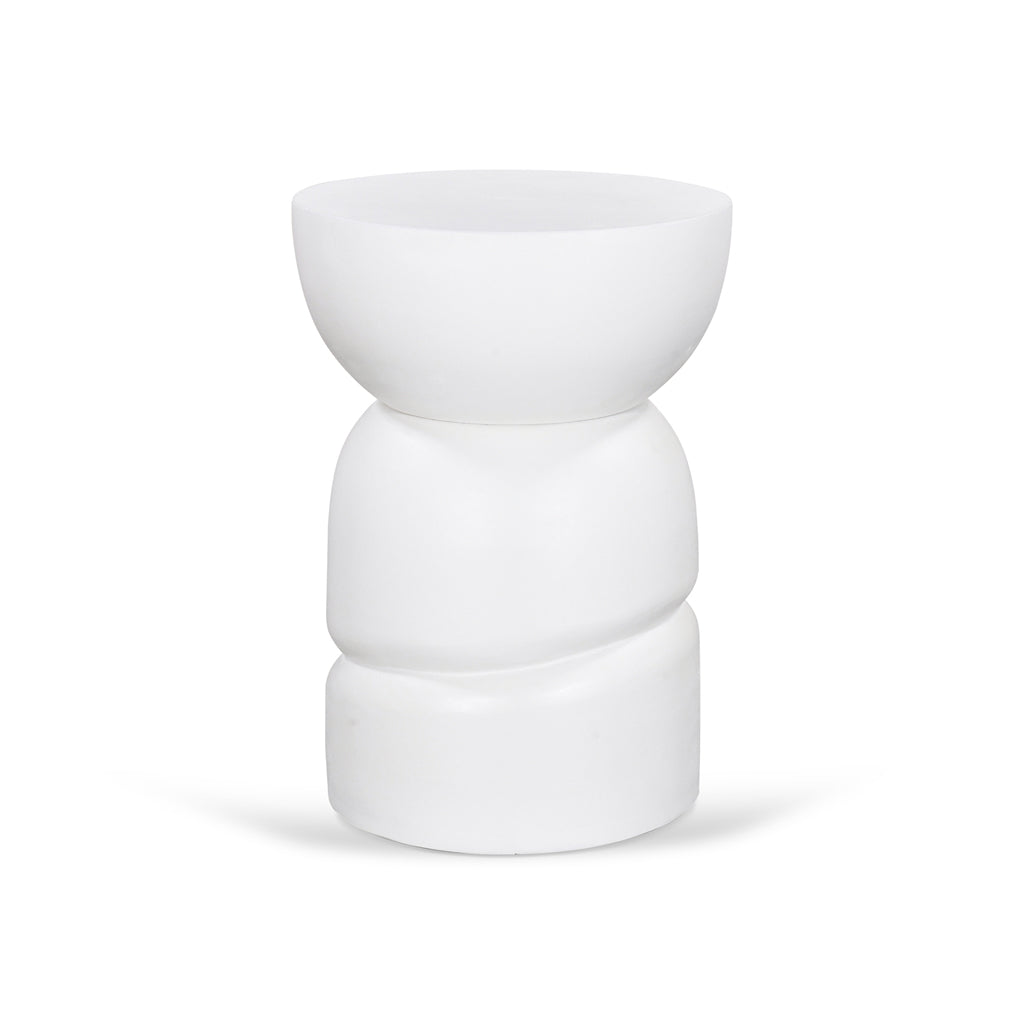 CST8722-RB 38cm Round Side Table - White