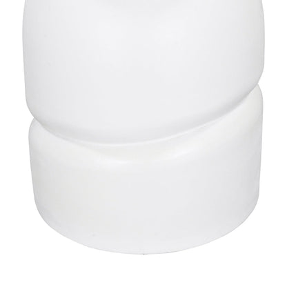 38cm Round Side Table - White