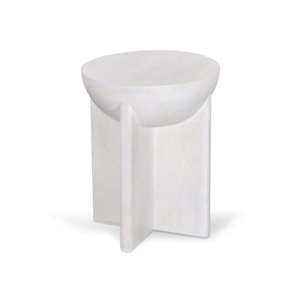 CST8725-RB 40cm Round Side Table - Cafe White