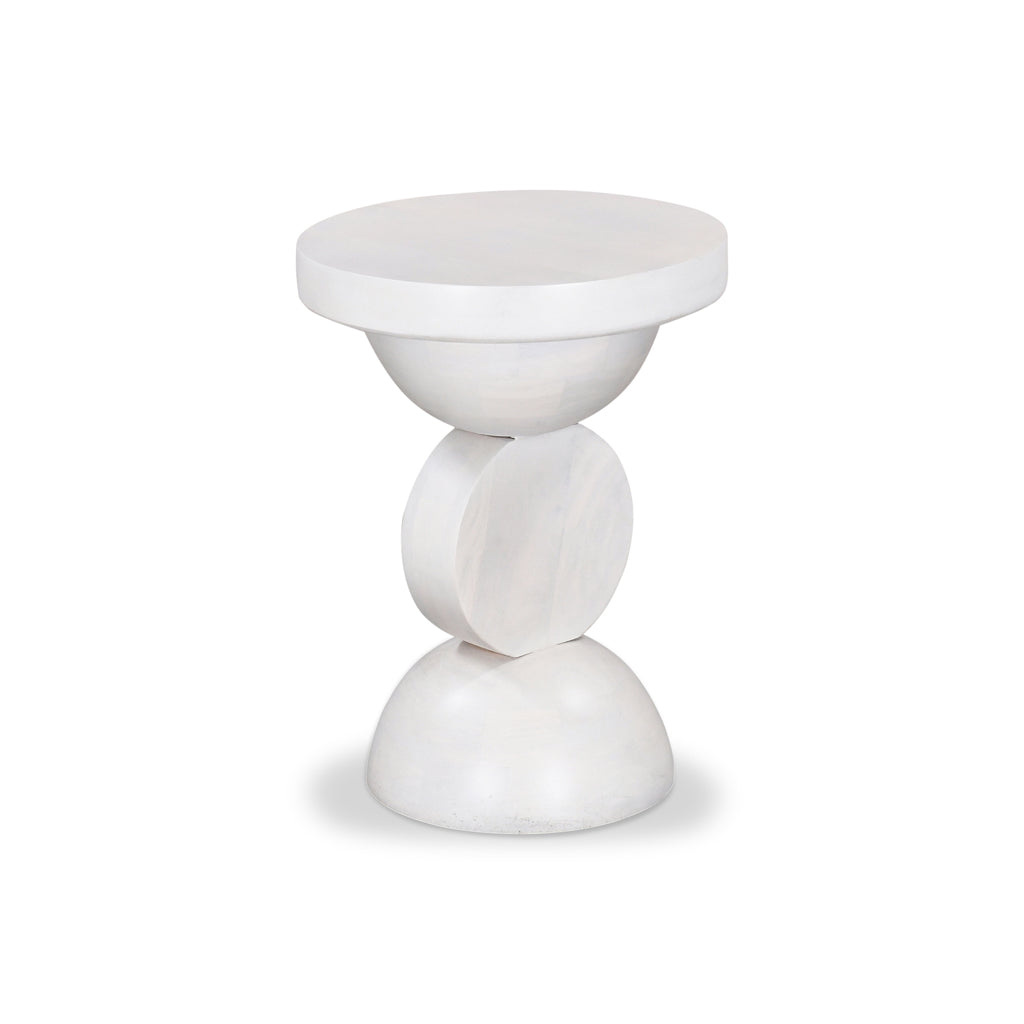 CST8731-RB 38cm Round Side Table - Cafe White