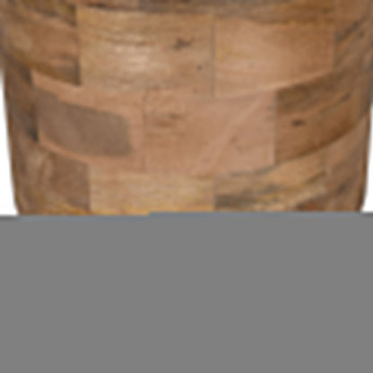 40cm Travertine Top Side Table - Natural