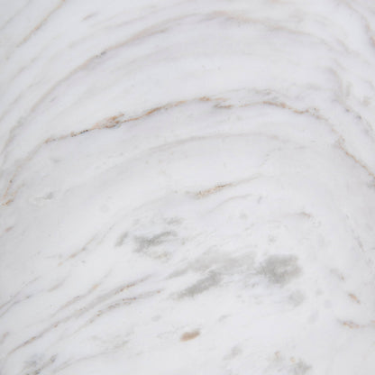 CST8794-NY 45cm Brushed Gold Side Table - Carrara Marble