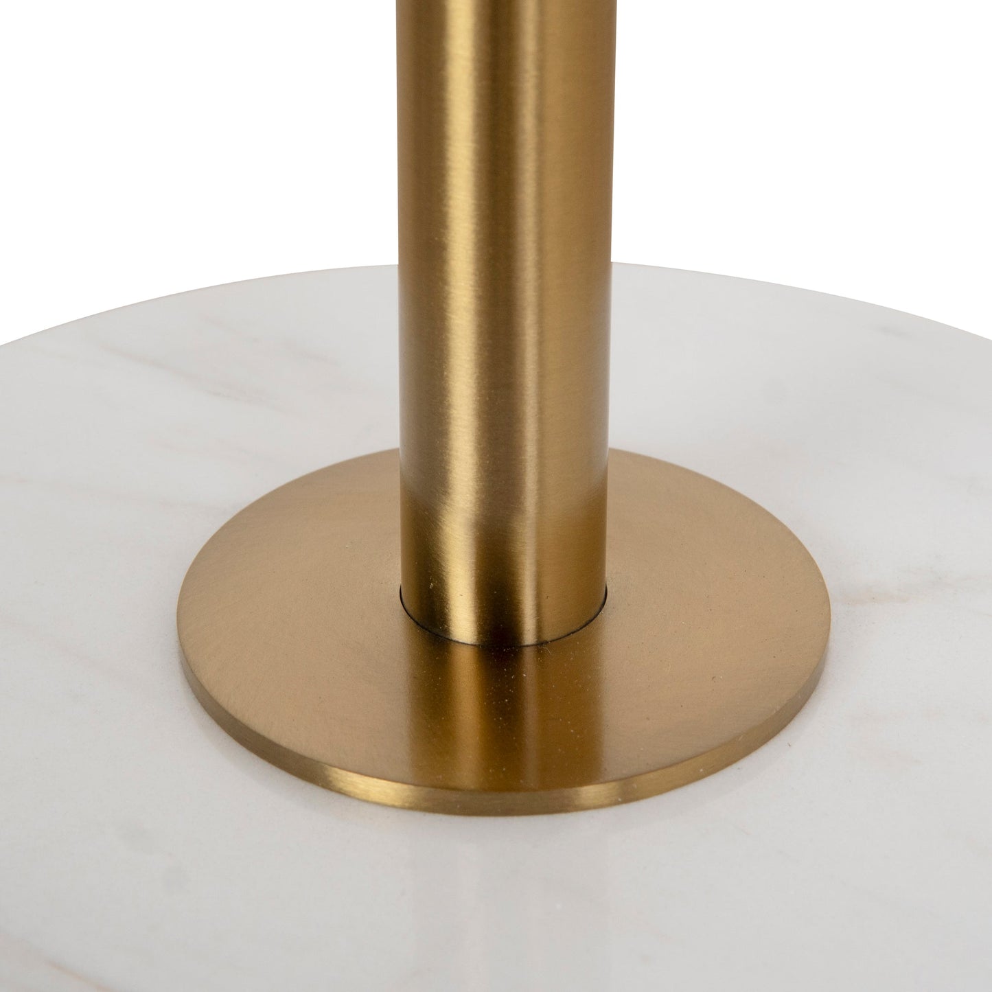 CST8794-NY 45cm Brushed Gold Side Table - Carrara Marble