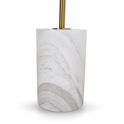 CST8794-NY 45cm Brushed Gold Side Table - Carrara Marble