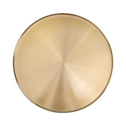 CST8794-NY 45cm Brushed Gold Side Table - Carrara Marble