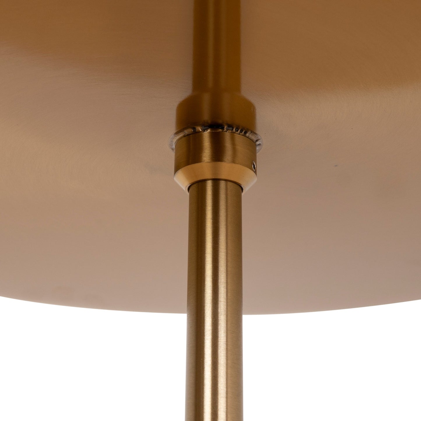 CST8794-NY 45cm Brushed Gold Side Table - Carrara Marble