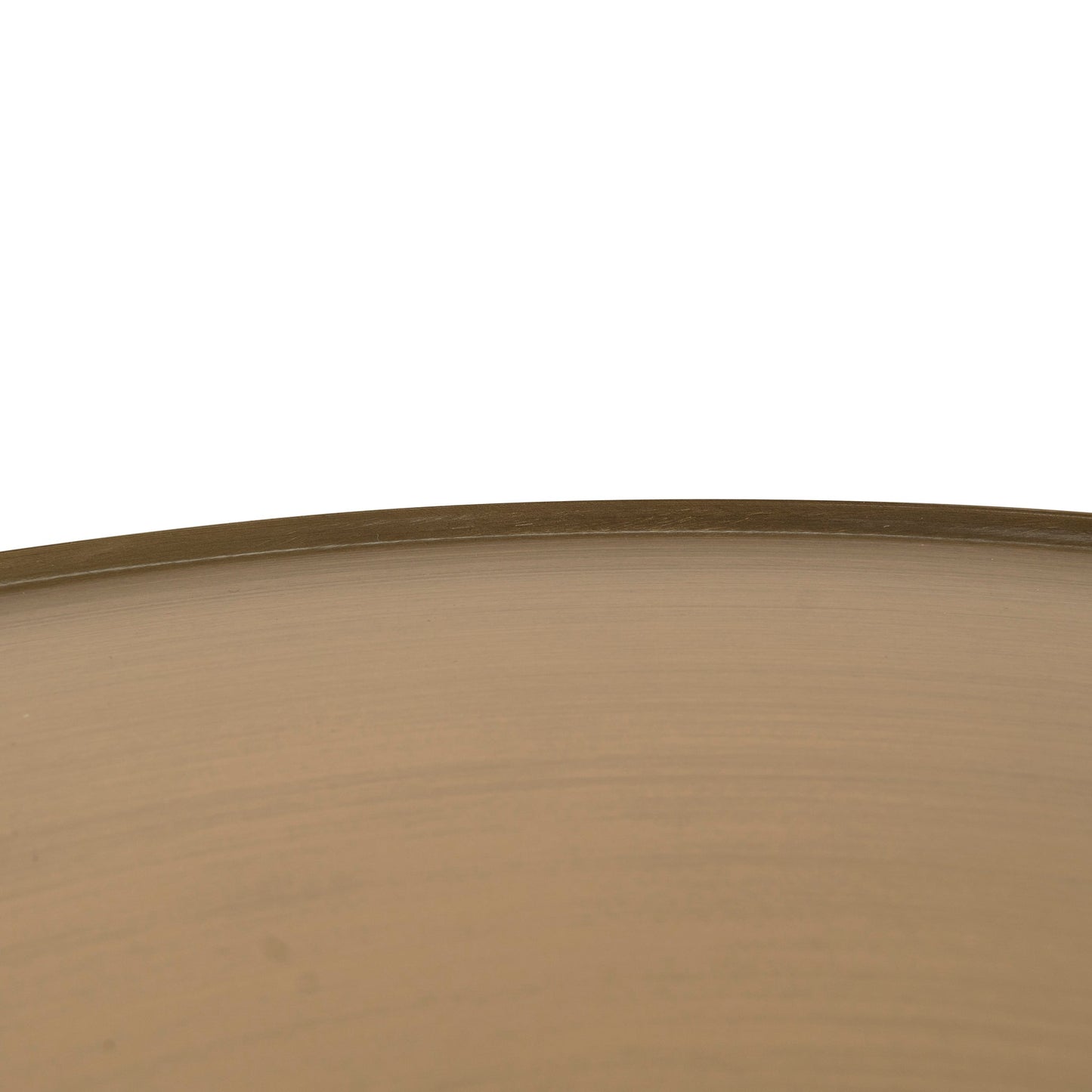 CST8795-NY 45cm Brushed Gold Side Table - Travertine