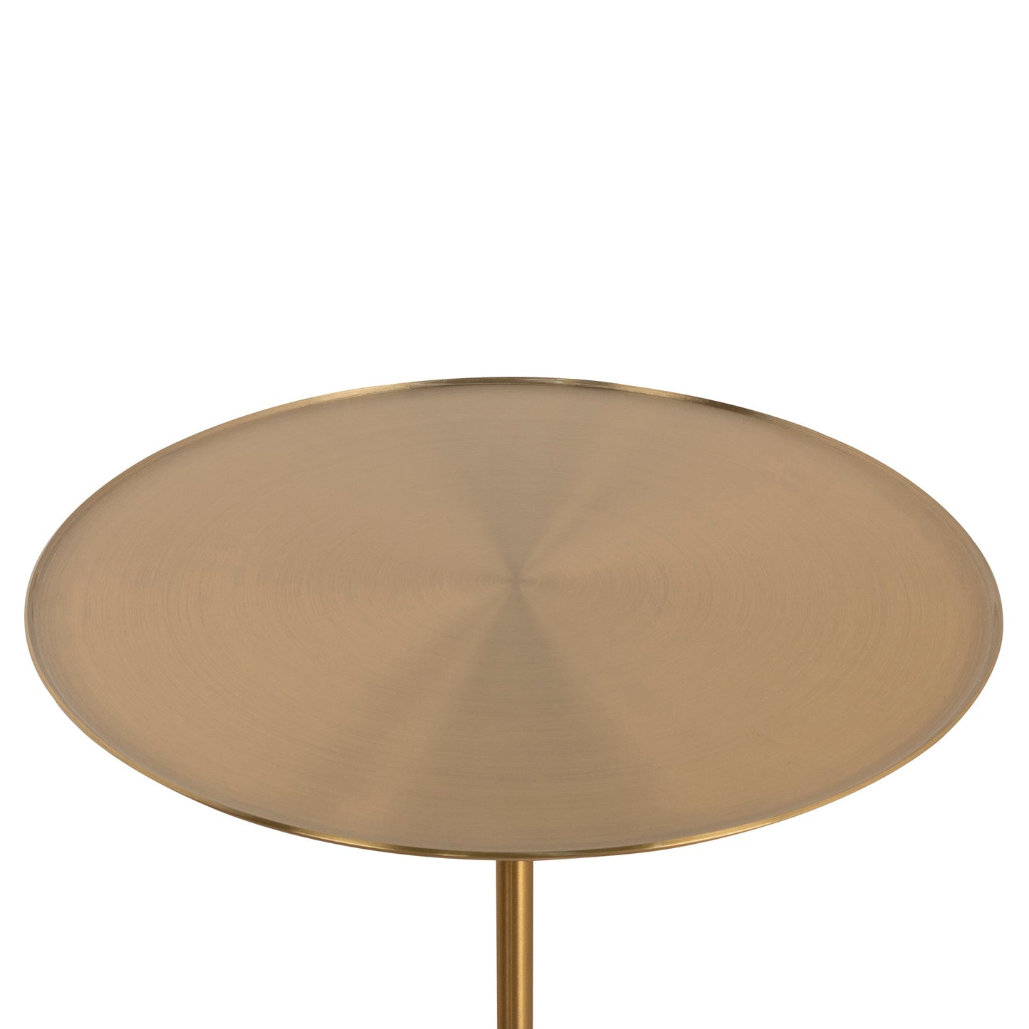 CST8795-NY 45cm Brushed Gold Side Table - Travertine