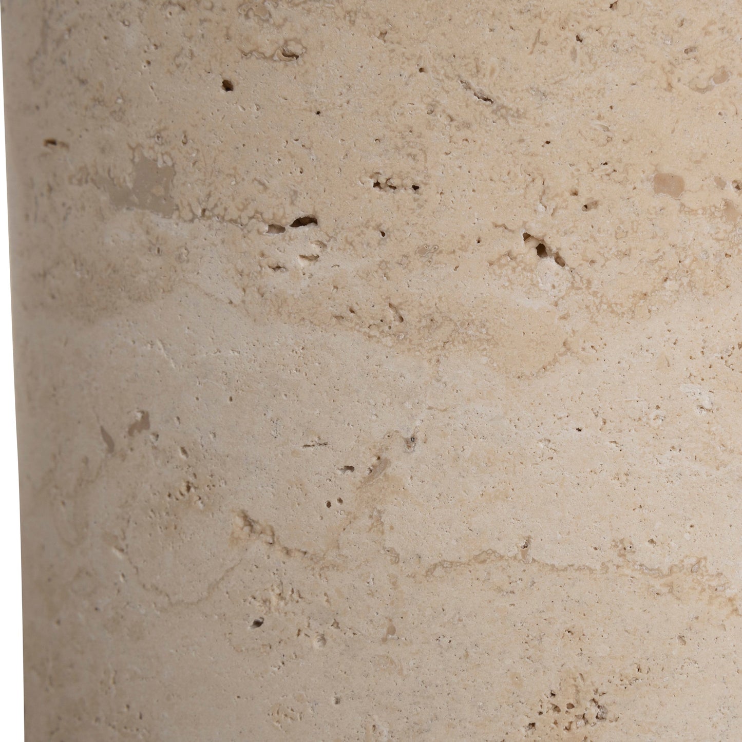 CST8795-NY 45cm Brushed Gold Side Table - Travertine