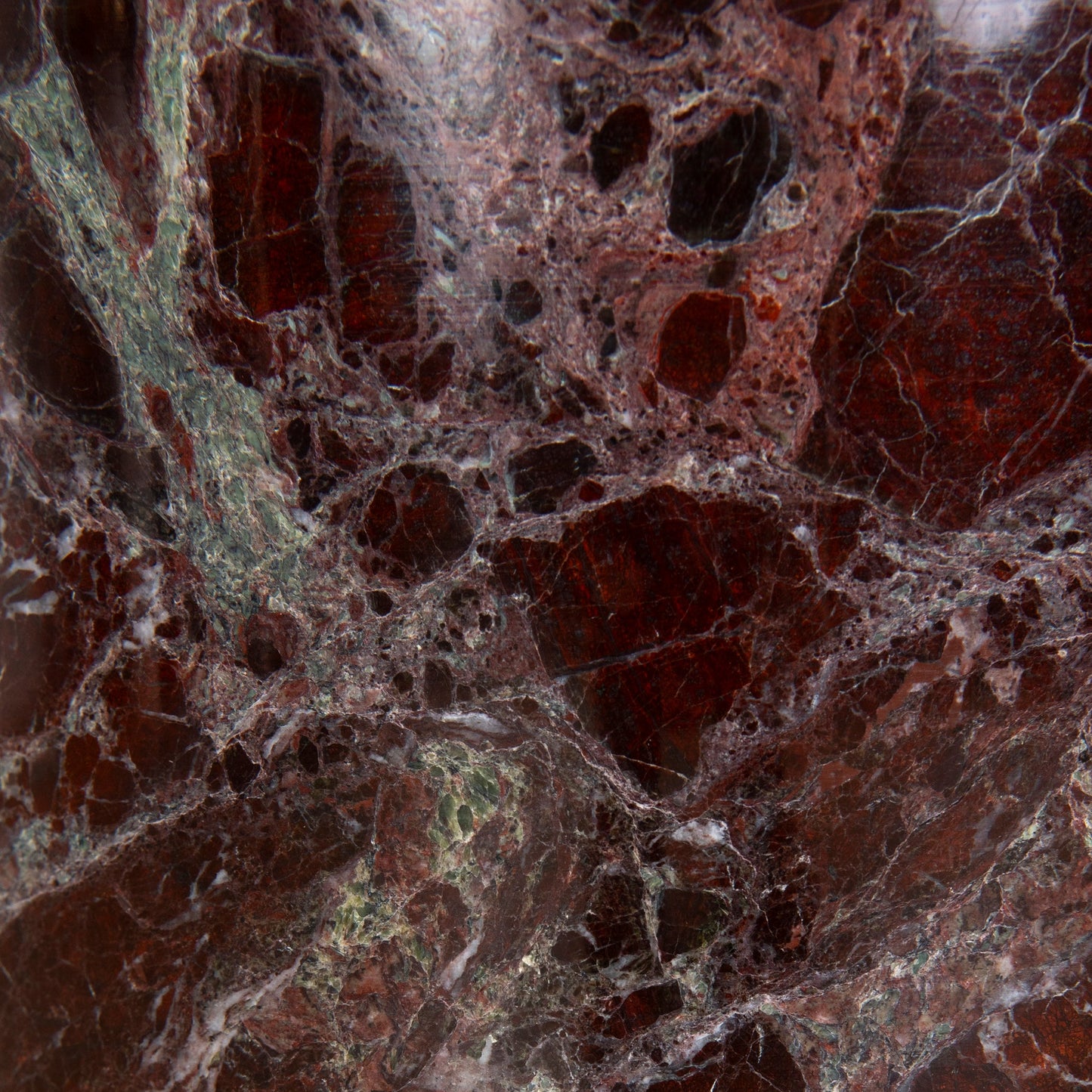 CST8797-NY 45cm Brushed Gold Side Table - Rosso Levanto Marble