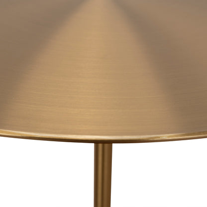 CST8797-NY 45cm Brushed Gold Side Table - Rosso Levanto Marble