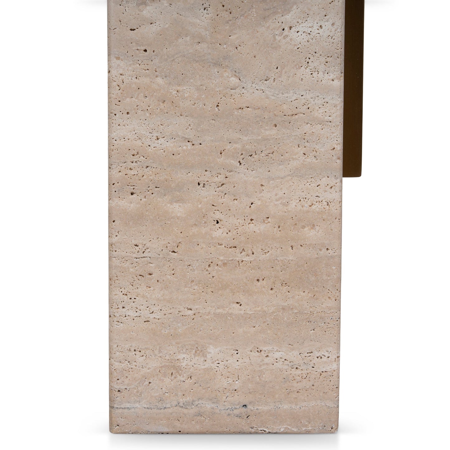 CST8802-NY 40 cm Brushed Gold Side Table - Natural