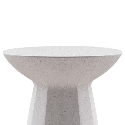 42cm Fibre Glass Side Table - White