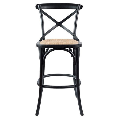 Victoria Noir Cross Back Bar Stool