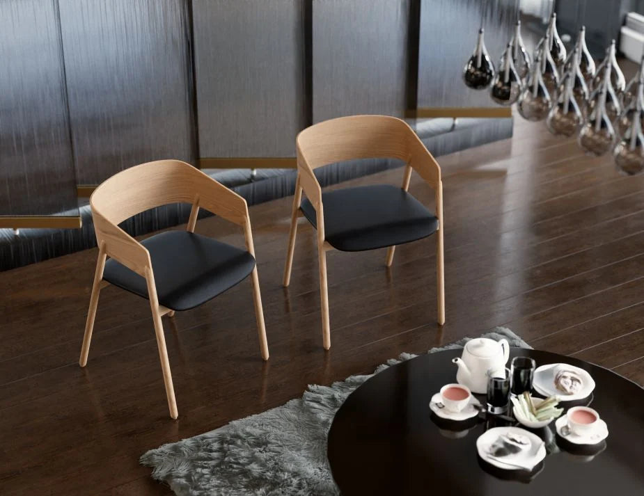Sargood Armchair - Natural - Black Pad