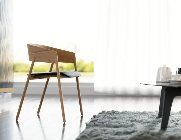 Sargood Armchair - Natural - Black Pad