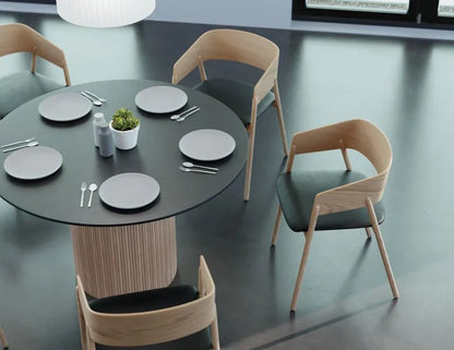Sargood Armchair - Natural - Black Pad