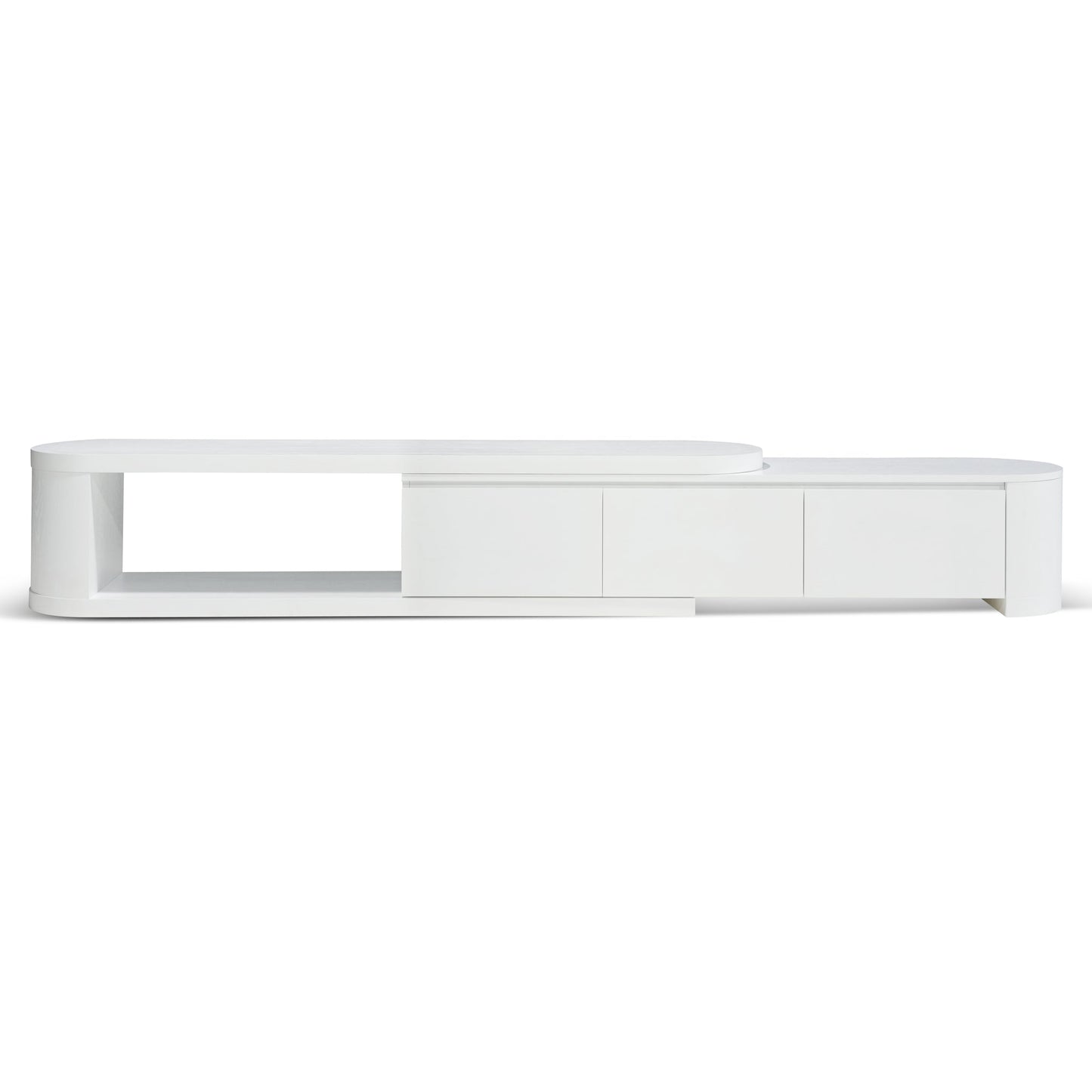 Extendable TV Entertainment Unit Full - White Oak