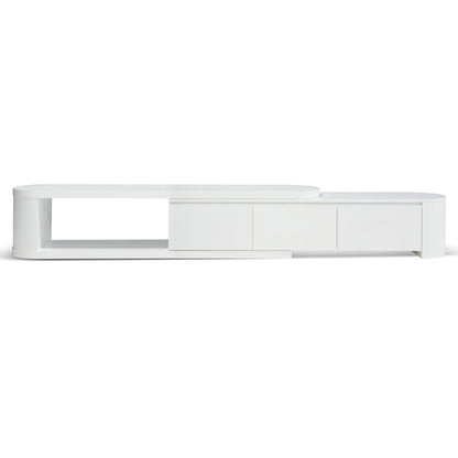 Extendable TV Entertainment Unit Full - White Oak