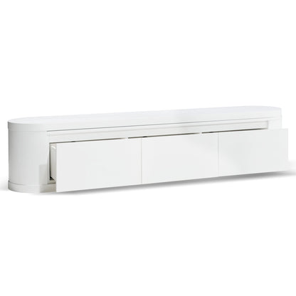 CTV10213-CN Extendable TV Entertainment Unit - Full White Oak