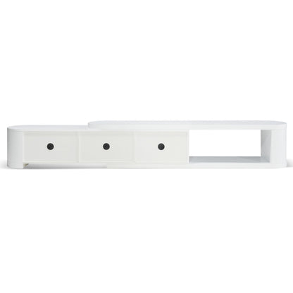 Extendable TV Entertainment Unit Full - White Oak