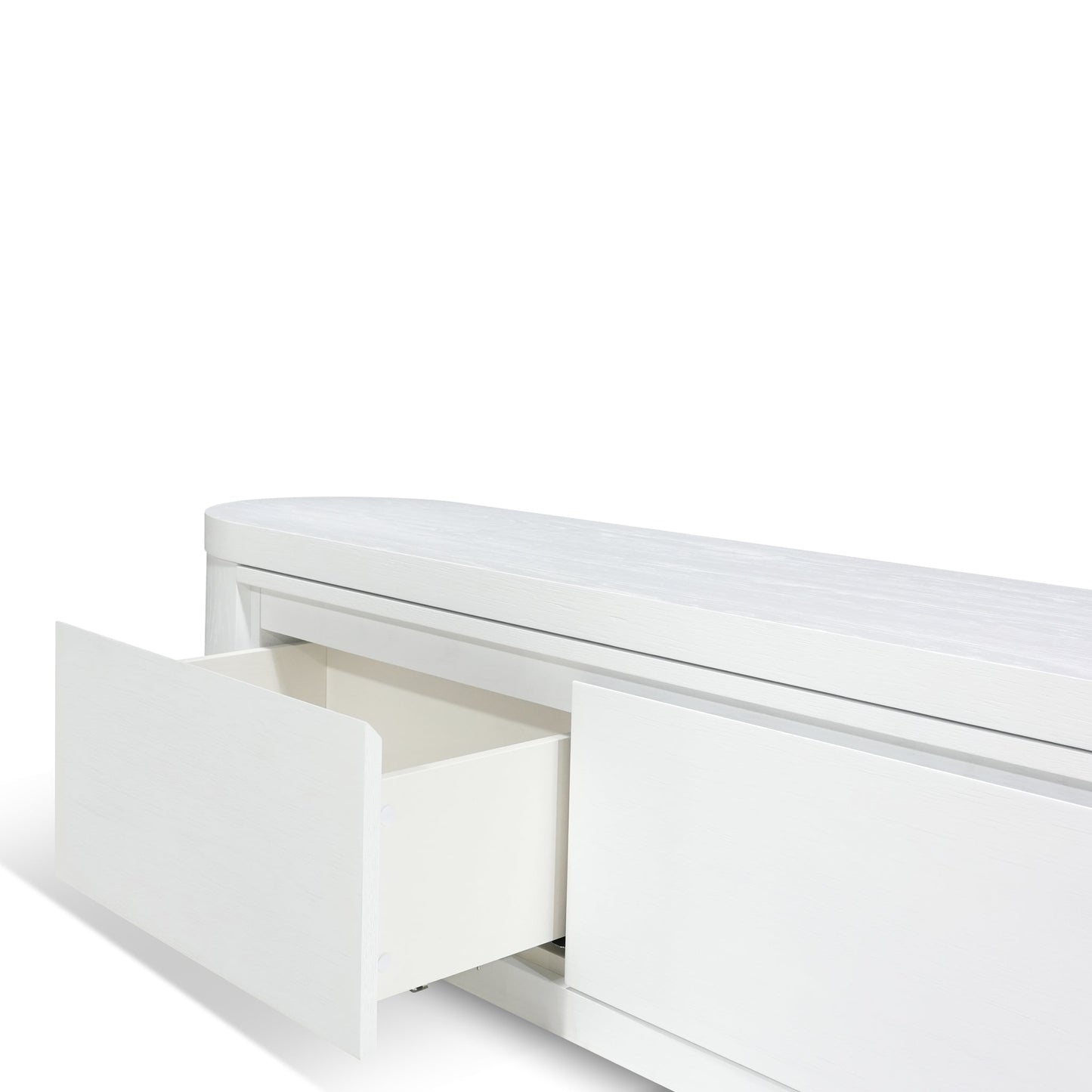 CTV10213-CN Extendable TV Entertainment Unit - Full White Oak