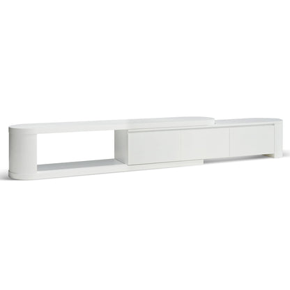 Extendable TV Entertainment Unit Full - White Oak
