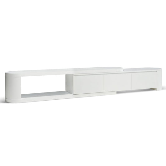 Extendable TV Entertainment Unit Full - White Oak