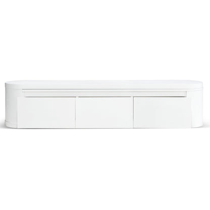 CTV10213-CN Extendable TV Entertainment Unit - Full White Oak