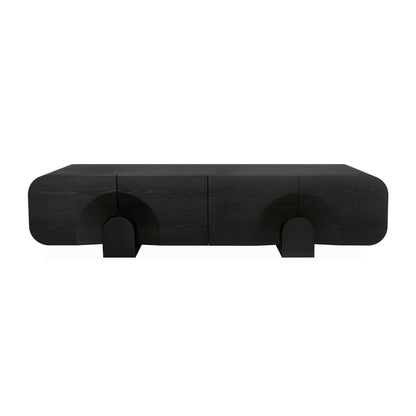 1.7m Console Table - Textured Espresso Black