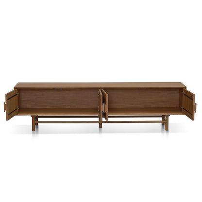 2.1m TV Entertainment Unit - Natural Wood