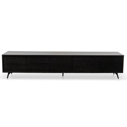 2.4m Entertainment TV Unit - Black Oak