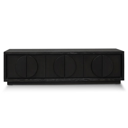2m TV Entertainment Unit - Textured Espresso Black
