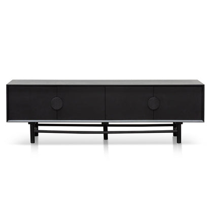 1.8m Wooden TV Entertainment Unit - Black