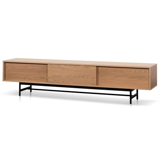 2.1m Wooden Entertainment TV Unit - Natural
