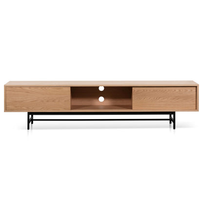 2.1m Wooden Entertainment TV Unit - Natural